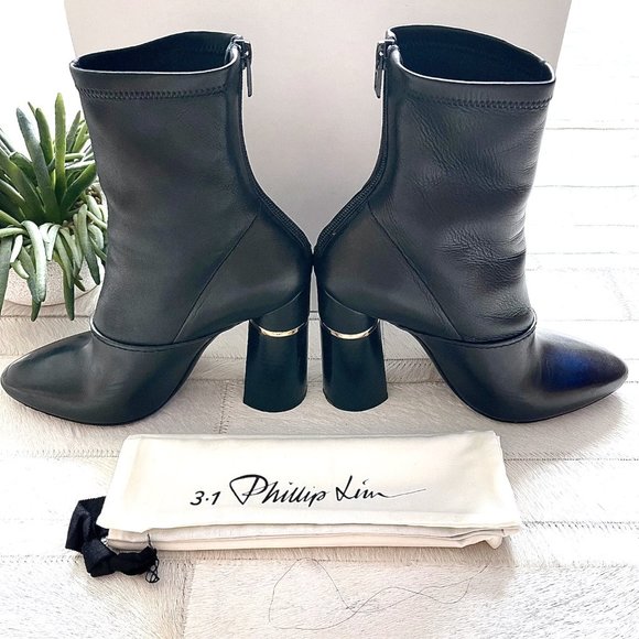 HP🎉 3.1 Phillip Lim Kyoto Stretch Leather Boots in Black - Picture 8 of 15
